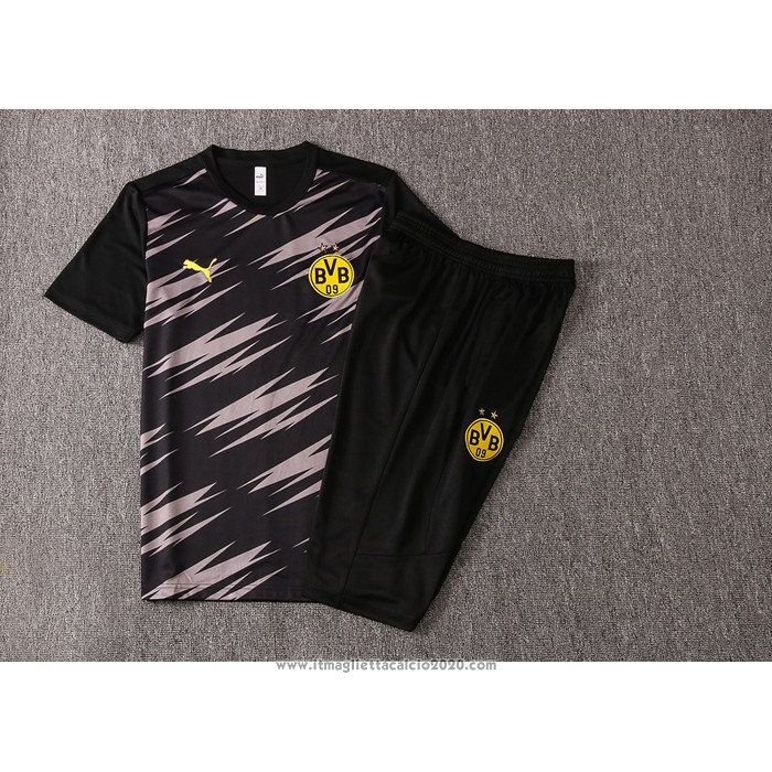 Tuta da Track Borussia Dortmund Manica Corta 2020 2021 Nero